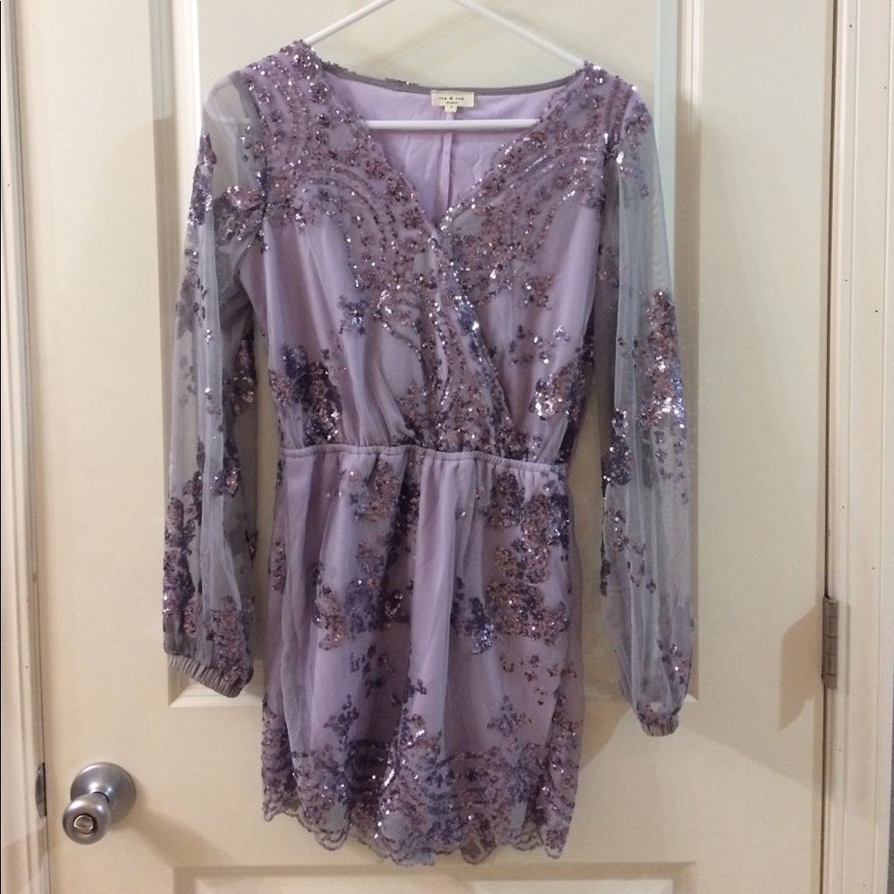 Stunning lace and sequins romper