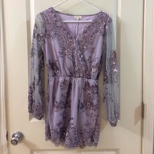 Stunning lace and sequins romper