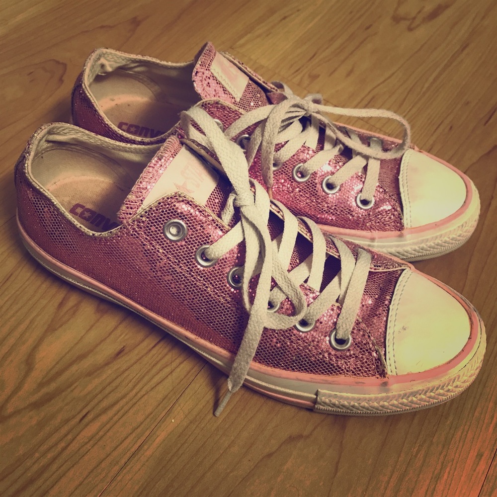 Sparkly Pink Converse