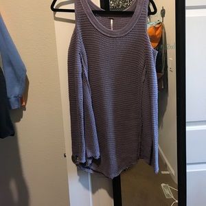Free people open shoulder sweater!!