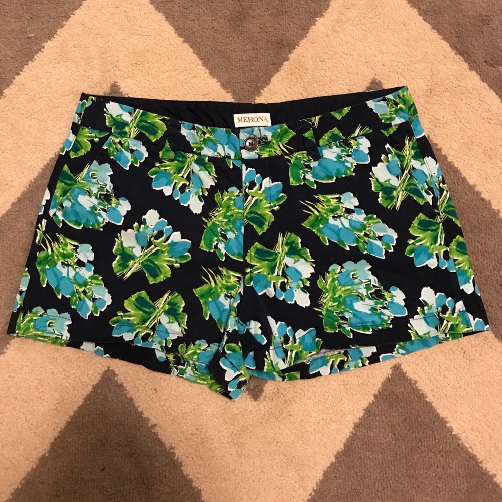 Merona Navy Floral Shorts
