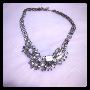Chunky silver statement necklace
