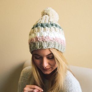 Striped Pom Beanie.