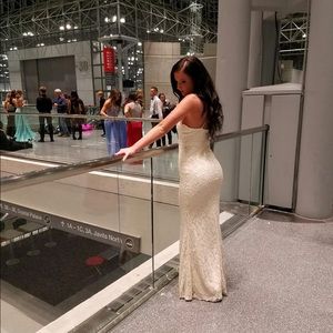Cream Lace Prom Dress-Worn once (first picture)
