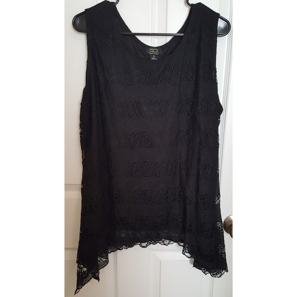 ⚠️FINAL PRICE⚠️ Black lace tank top