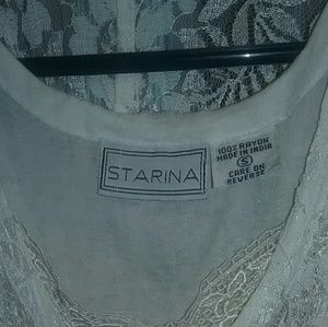 White Dress with lace overlay