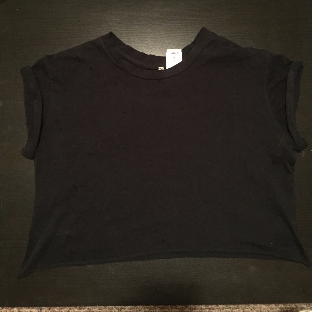 Black boxy t