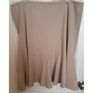 Flared khaki skirt