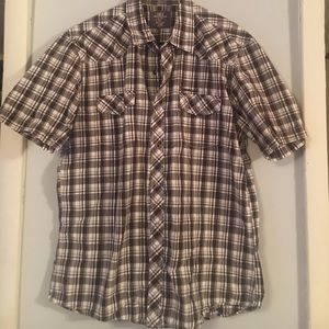 H&M short sleeve fitted button down