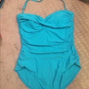 One piece, halter swimsuit