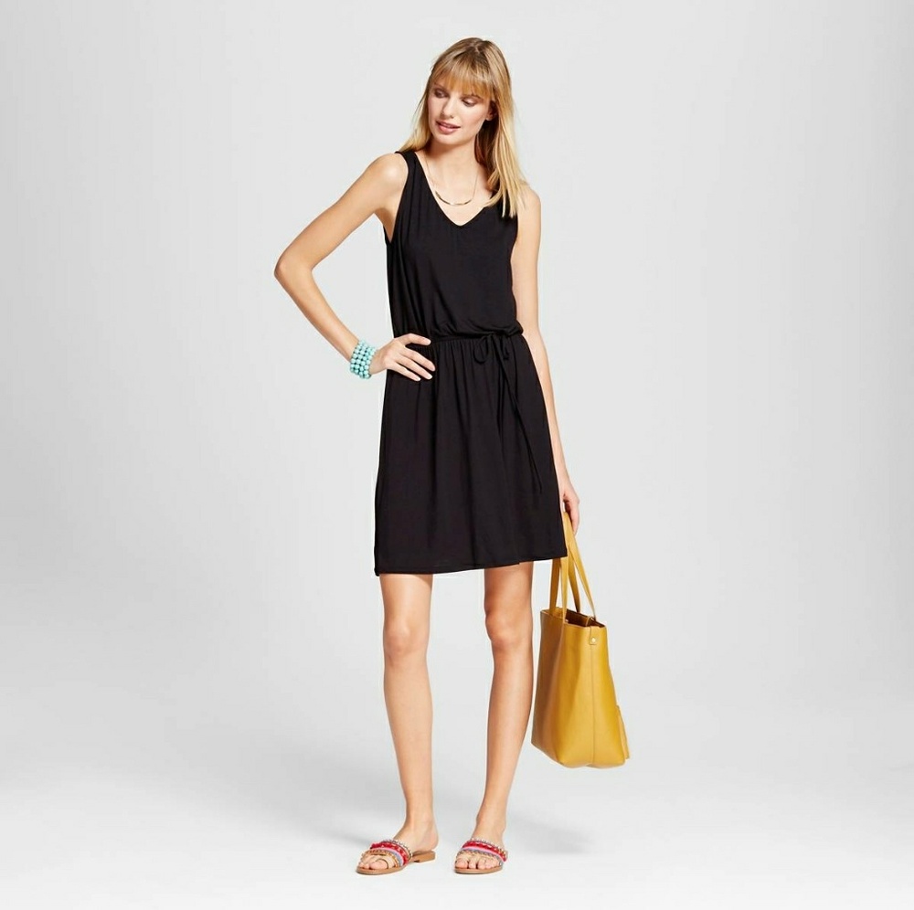 Merona the waist tank dress in Black, Size M, BNWT