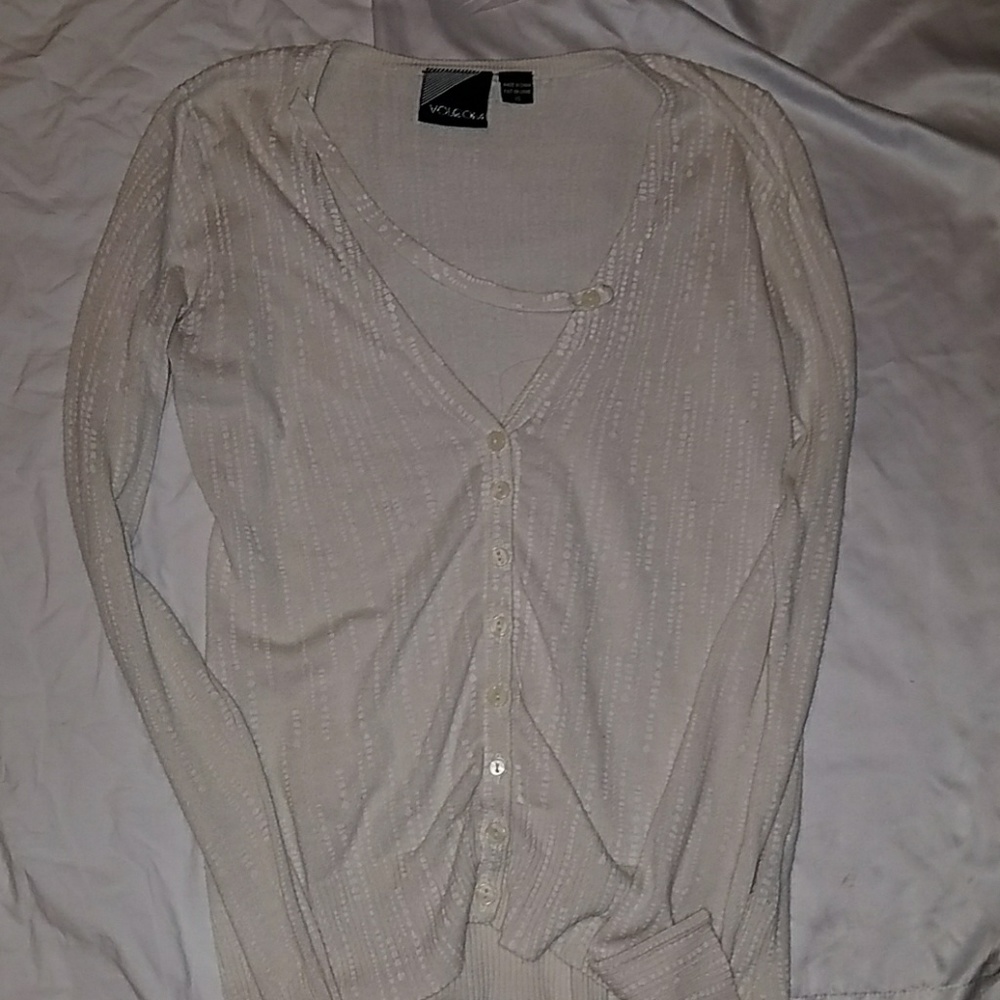 Volcom cream cardigan XS