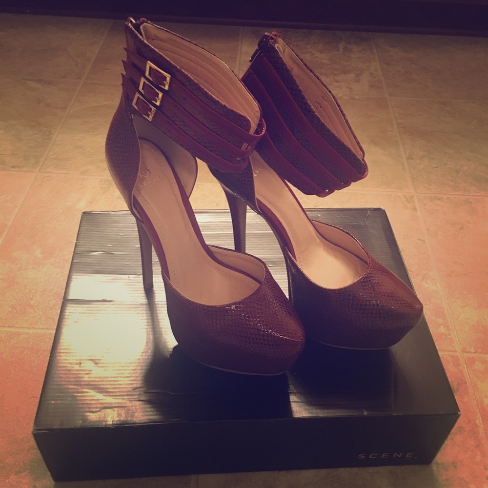 Burgundy Pumps High Heels