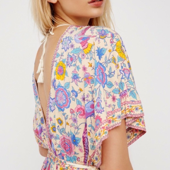 🎉HP🎉 Lovebird Half Moon Gown Maxi DRESS Floral - Picture 2 of 7