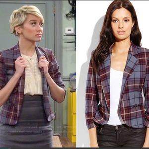 Necessary Objects Plaid Blazer