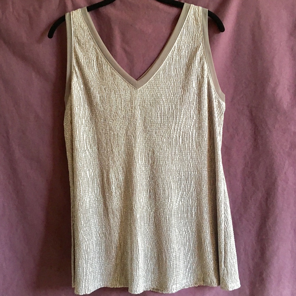 ❤️ SALE ❤️ Lane Bryant Silver Sleeveless Top
