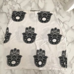 Motel rocks skirt Hamsa print