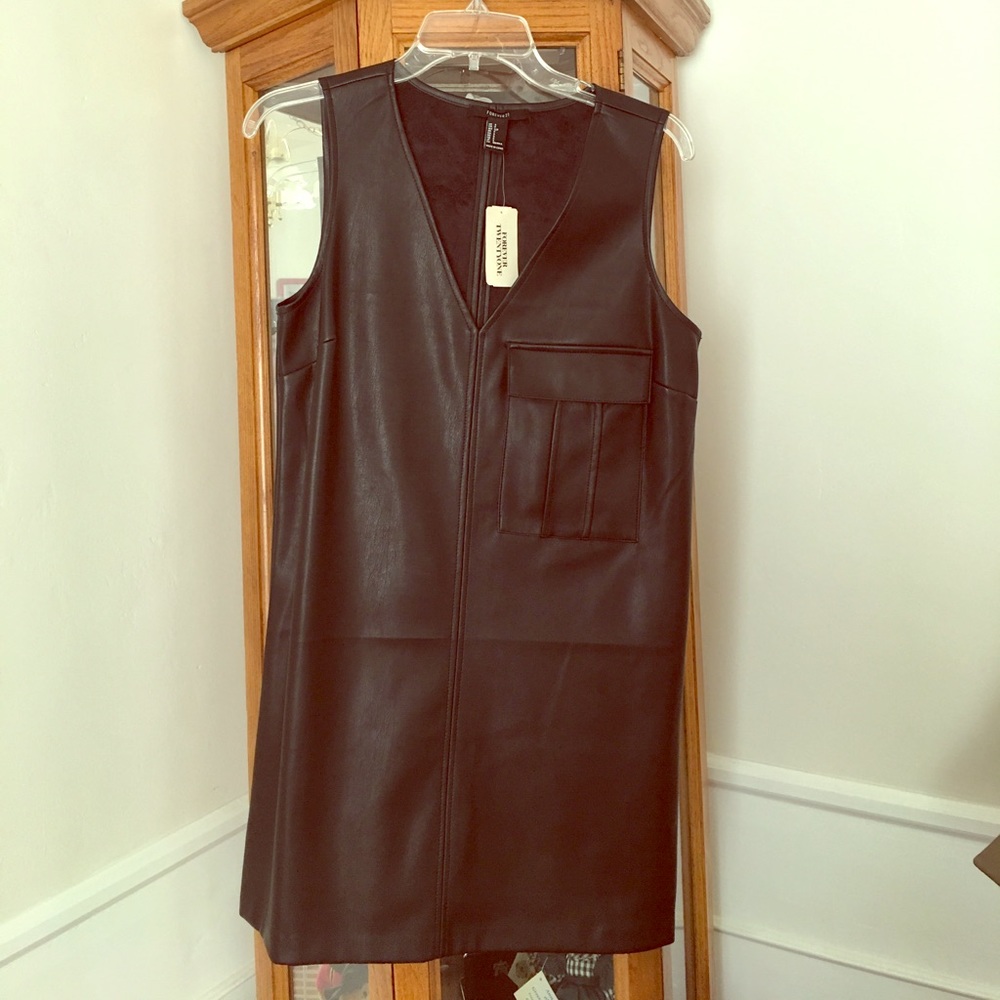 New black leather dress