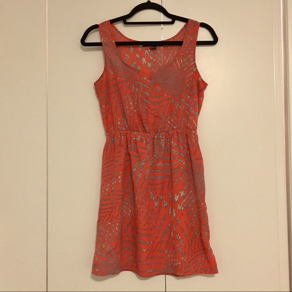 Forever 21 Orange Patterned Dress