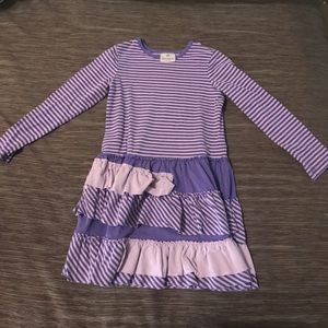 Purple Striped Hanna Andersson ruffle dress