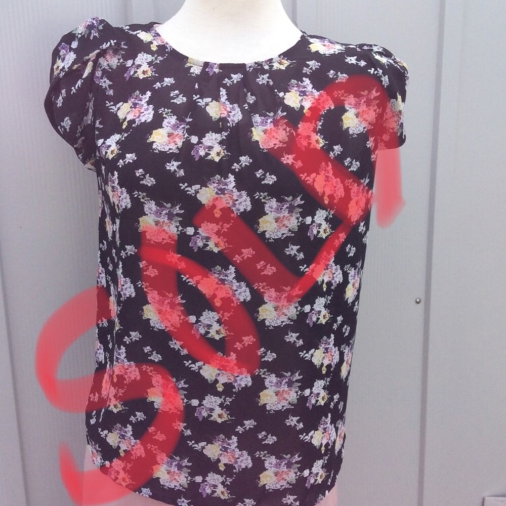 Sheer floral top