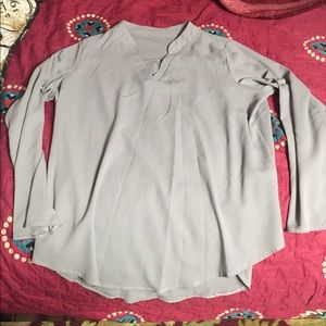 Womens, Ladies, Casual V-Neck Cuffed Sleeve Blouse