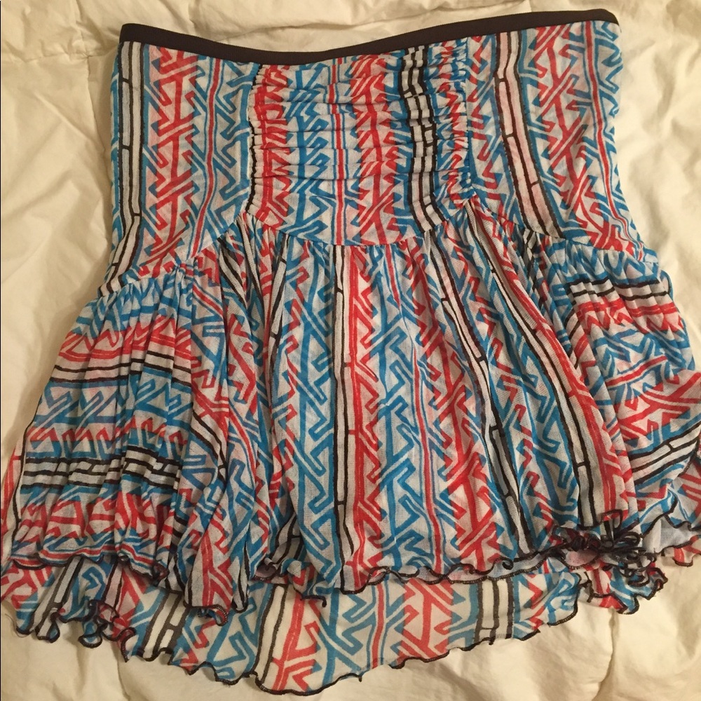 Diane von Furstenberg patterned silk mini skirt