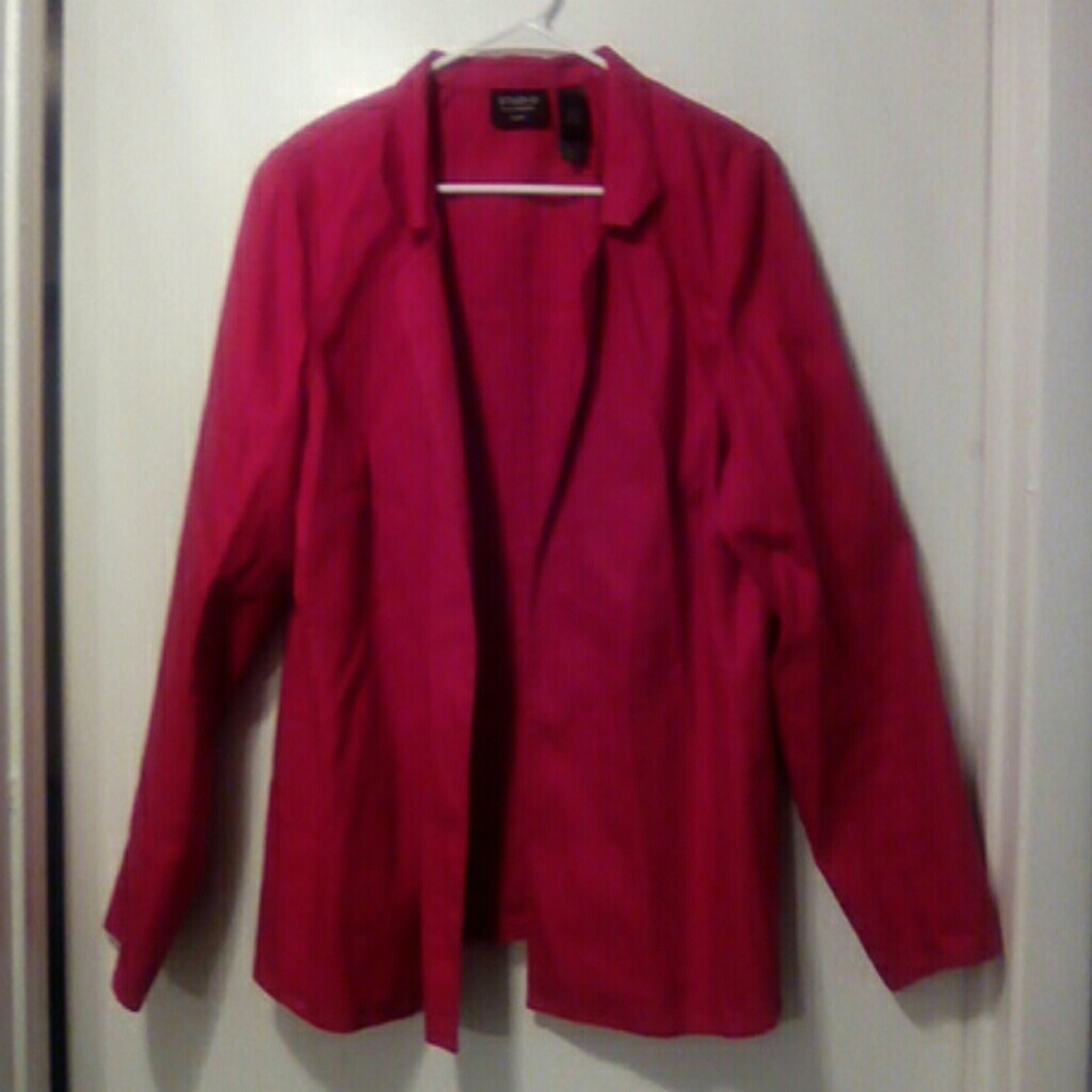 Ladies Rose Pink Open Front Blouse