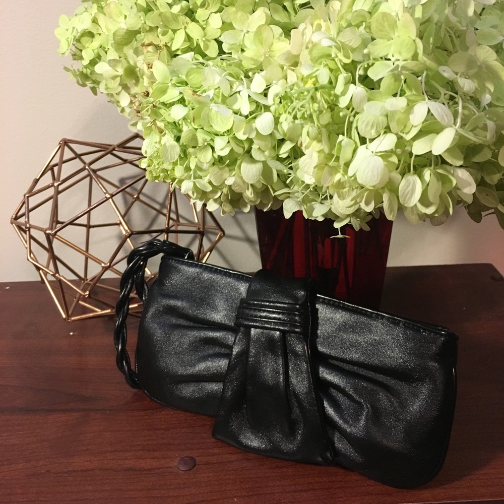 Express Black Leather Wristlet