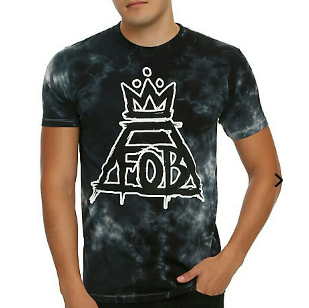 Fall out boy crown logo tie dye tee