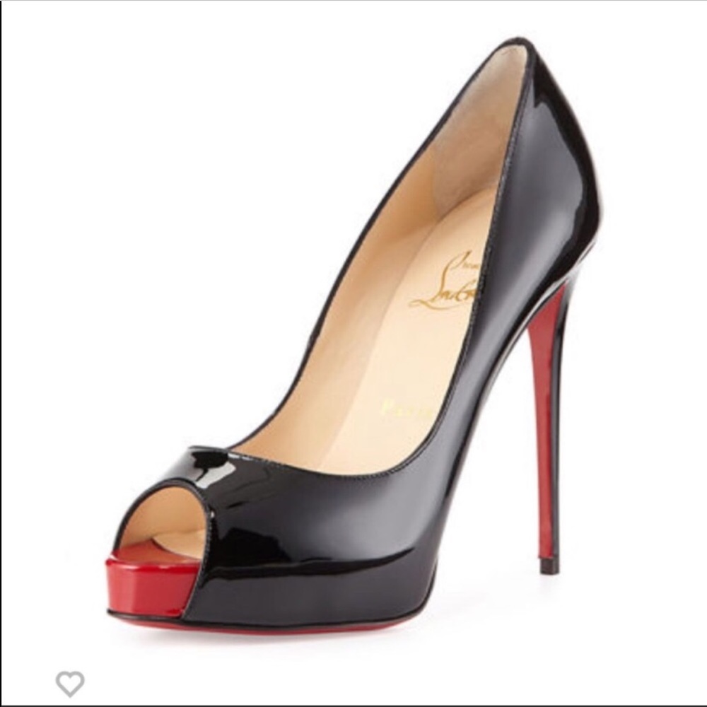 Christian Louboutin Black peep toe heels SOLD