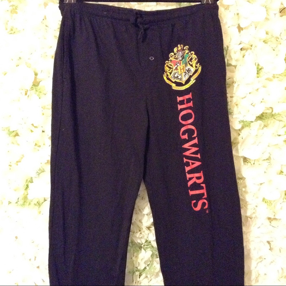 Harry Potter Hogwarts Black Pajama Lounge Pants