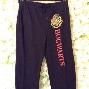 Harry Potter Hogwarts Black Pajama Lounge Pants