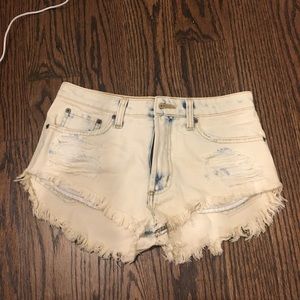 NWT LF acid wash jean shorts