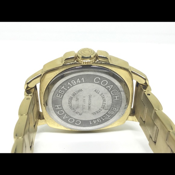 Coach gold tone  steel quartz women's watt - Picture 3 of 5