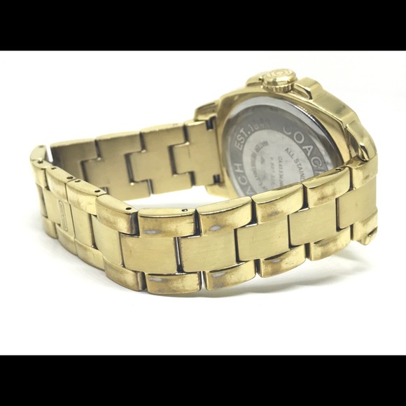 Coach gold tone  steel quartz women's watt - Picture 5 of 5