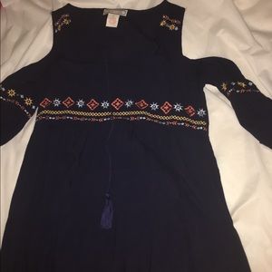 Dress with cut out shoulders