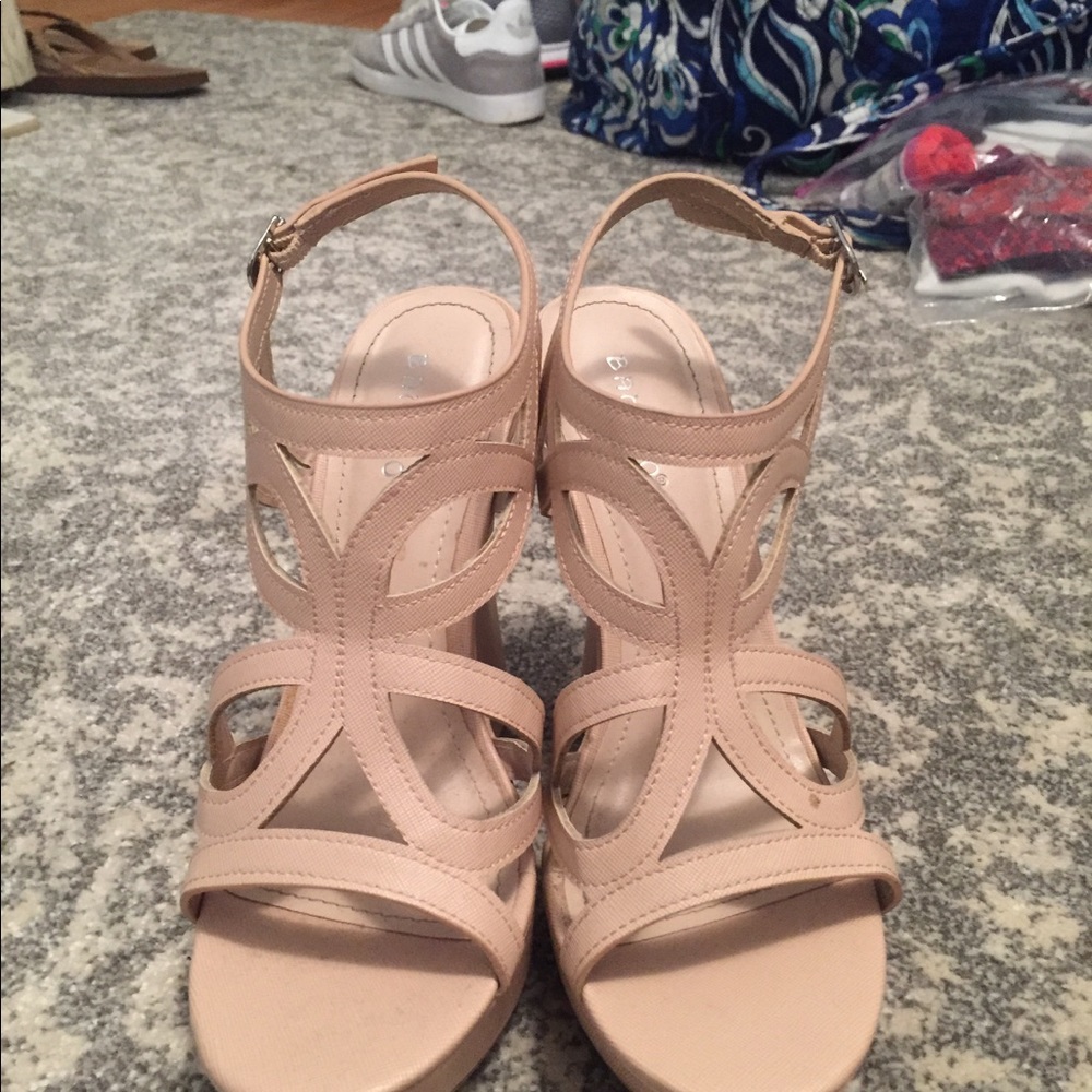 Bamboo Nude Wedges