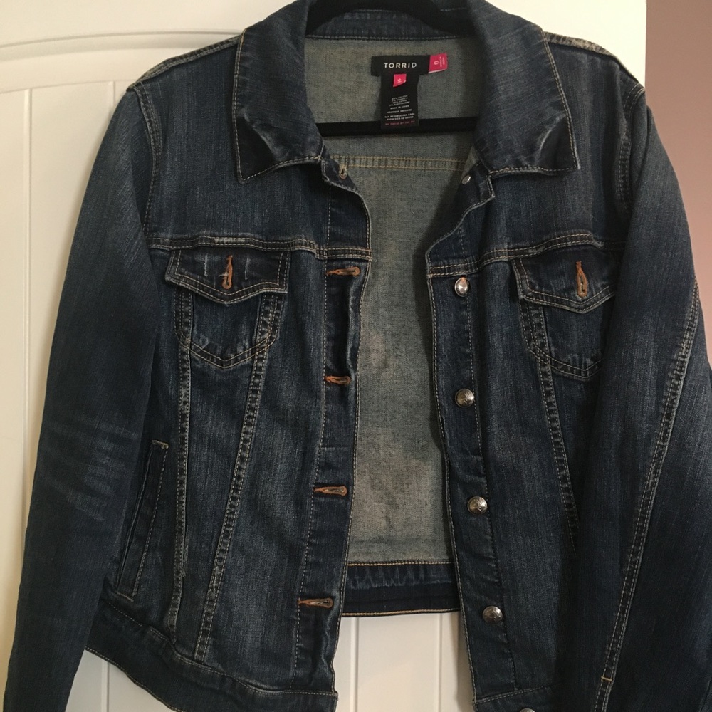 Torrid Distressed Denim Jacket
