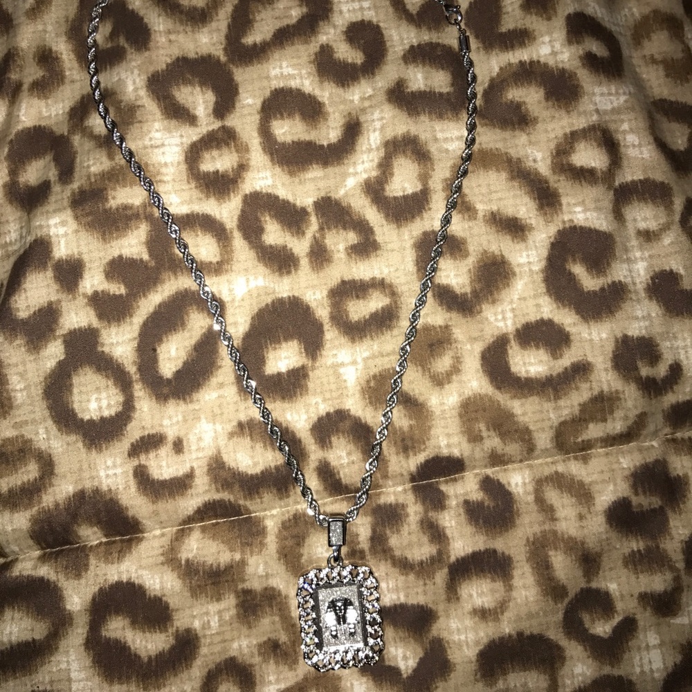 Silver Pharaoh diamond necklace