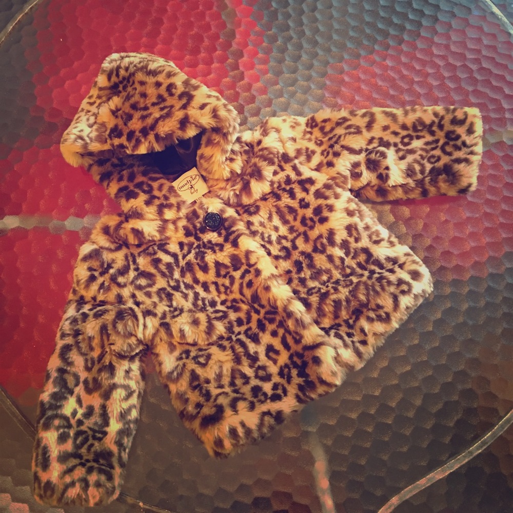 Babies furry faux fur coat