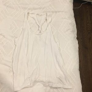White crossback workout tank