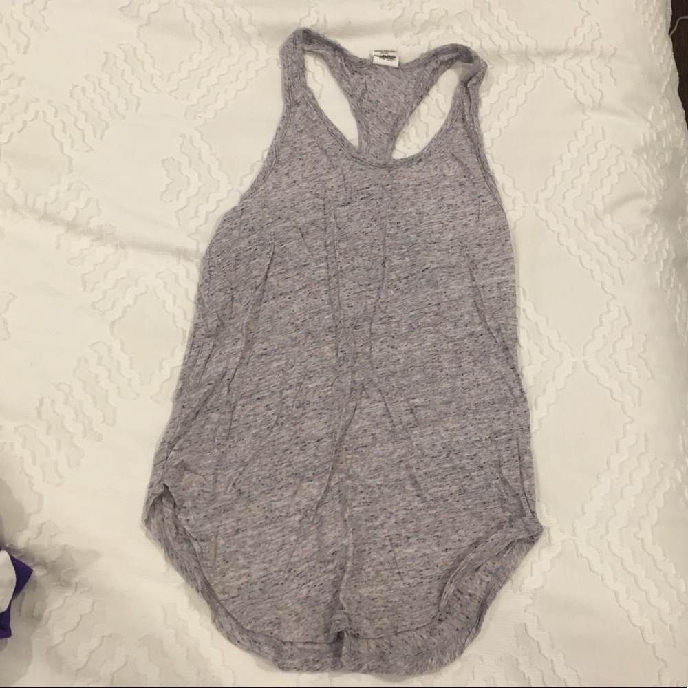 PINK heathery grey workout tank