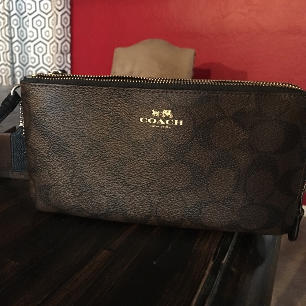 Coach dual zip wallet