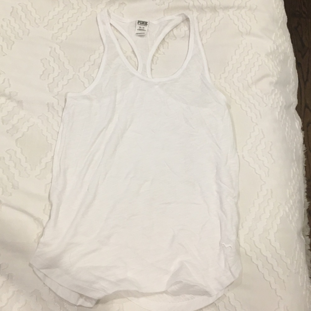 PINK white workout tank
