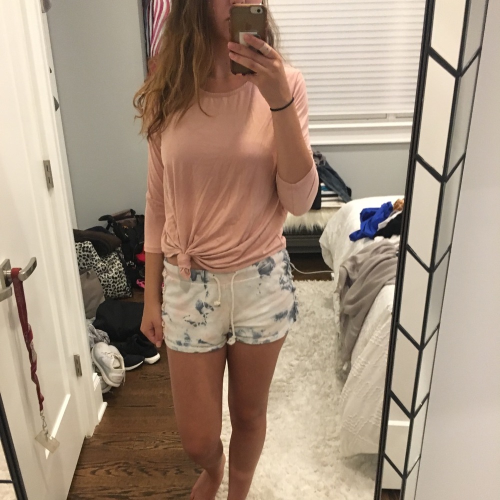 Velvet pink blouse