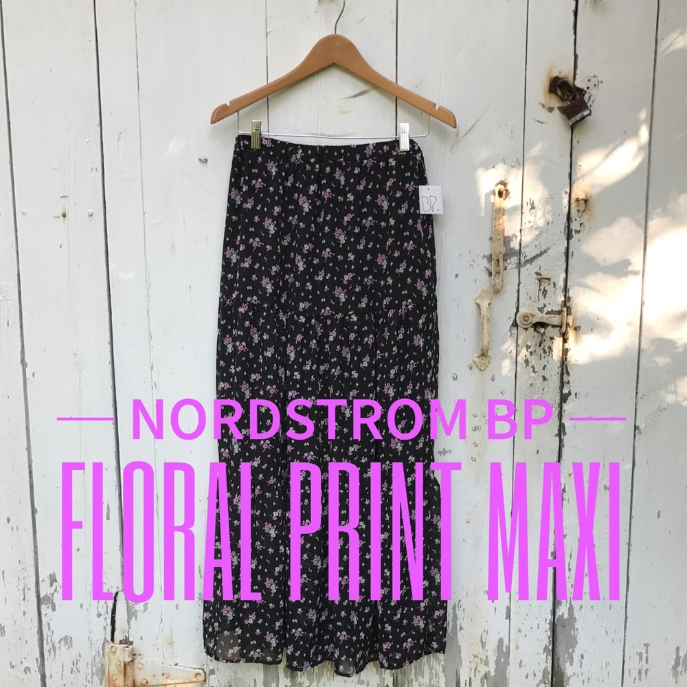 💥NWT💥Nordstrom BP Floral Print Maxi Skirt Size S