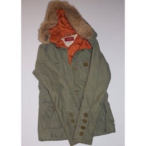 Hollister rain coat.