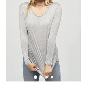 Joah Brown Essential Long Sleeve Crew in Grey