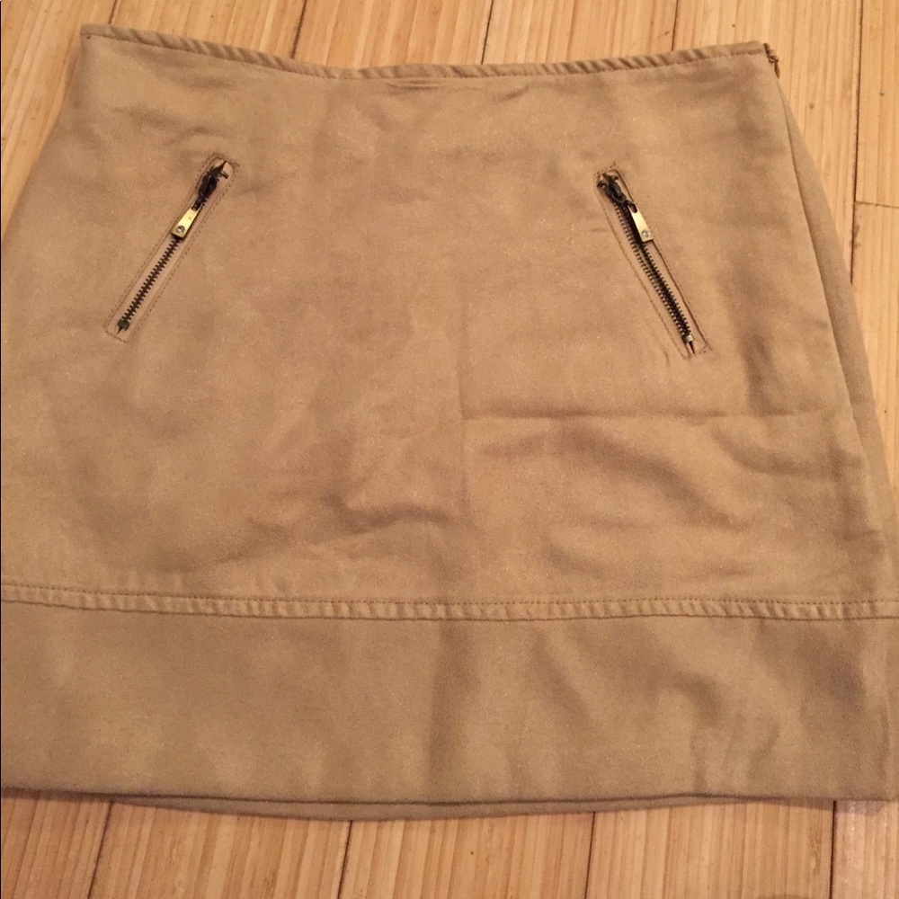 Girl Faux Suede side zip skirt